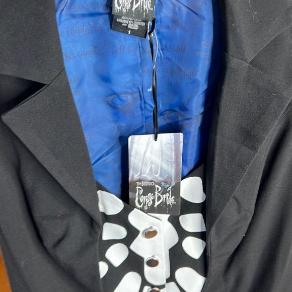 Hot Topic Corpse Bride Skeleton Hi-Low Waistcoat Vest Plus Size 1 NWT - Picture 3 of 9